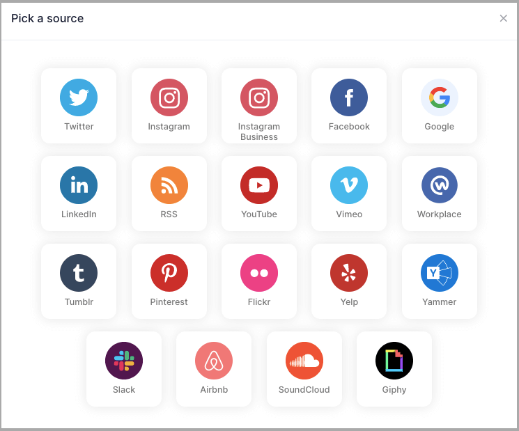 Choose Instagram Business to Embed Feeds