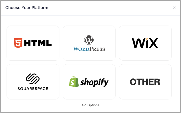 Choose embed platform