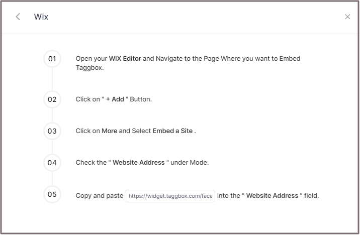 Embed Code for Wix