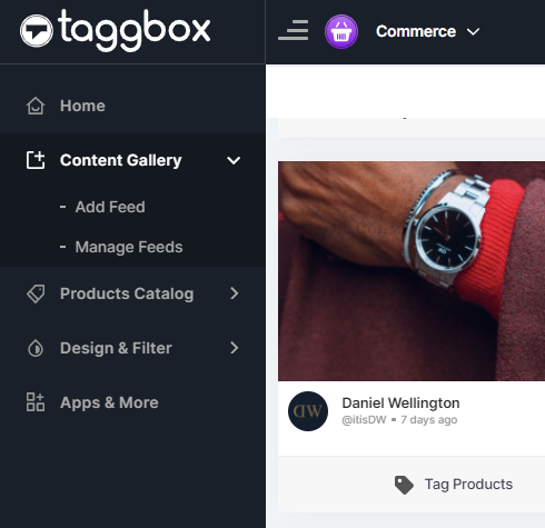 Taggbox Commerce Editor