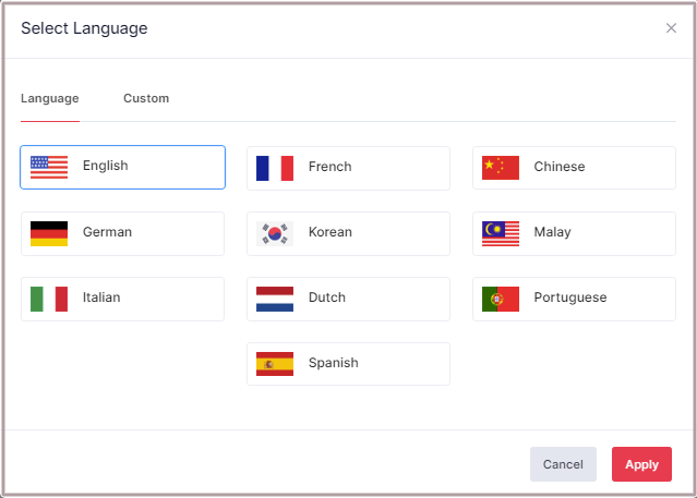 Select Language