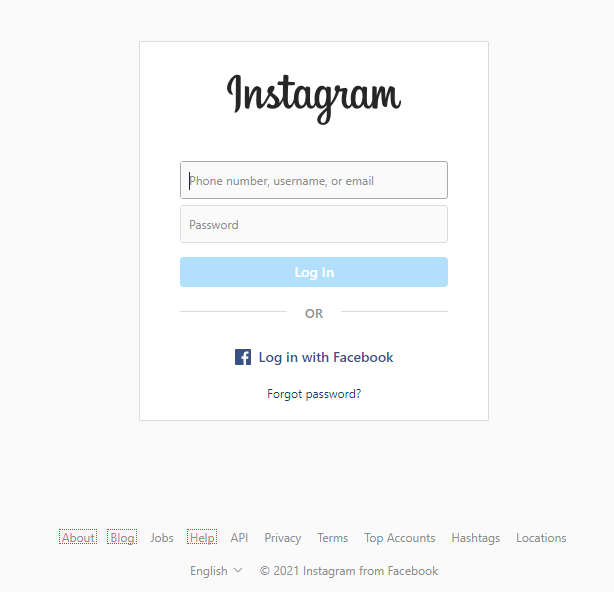 Login to Instagram