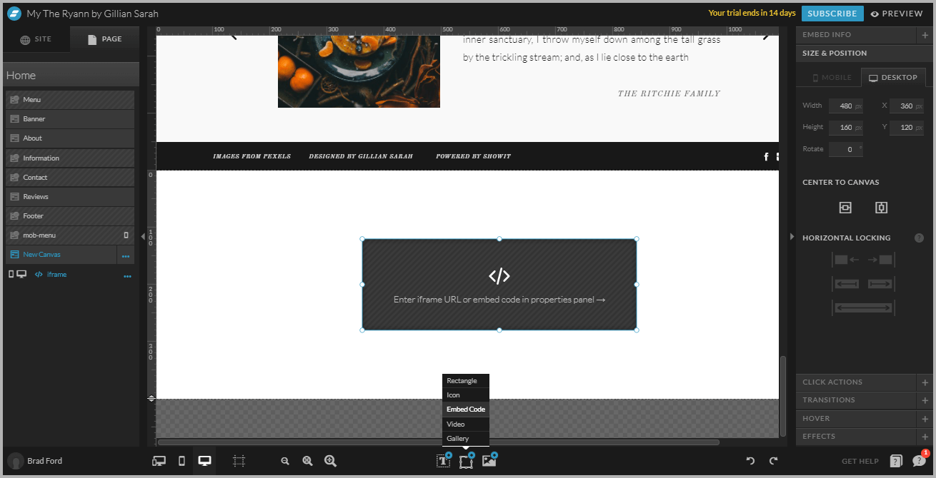 Display Instagram Feed Widget On Showit Website