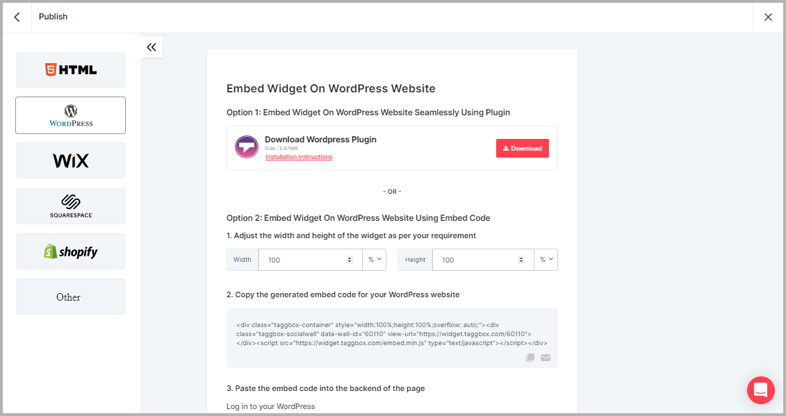 Display Facebook Album