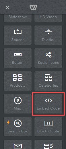 social media widget for Weebly