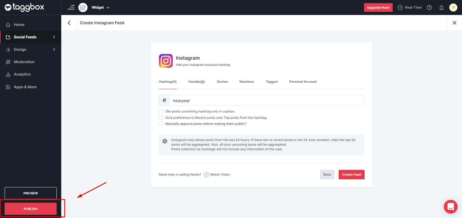 Publish Hashtag Campaign