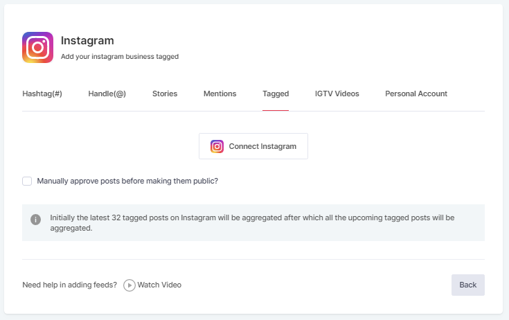 Embed Instagram Posts Using Tagged on bigcommerce