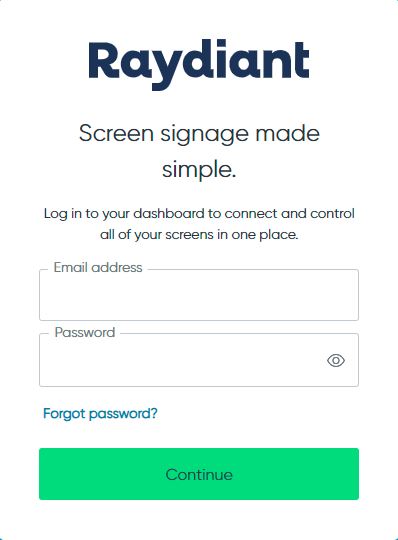 Raydiant Login