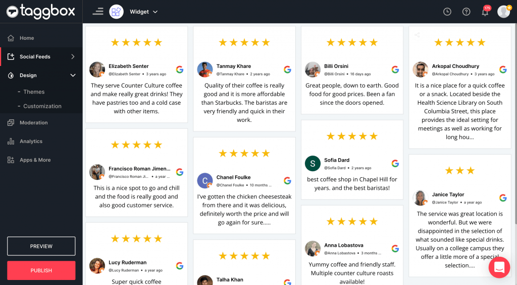 google reviews widget for godaddy