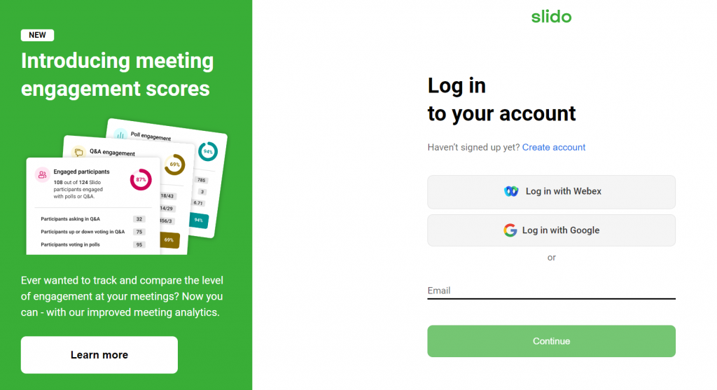 Login to Slido