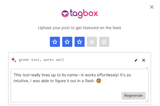 taggbox review using AI