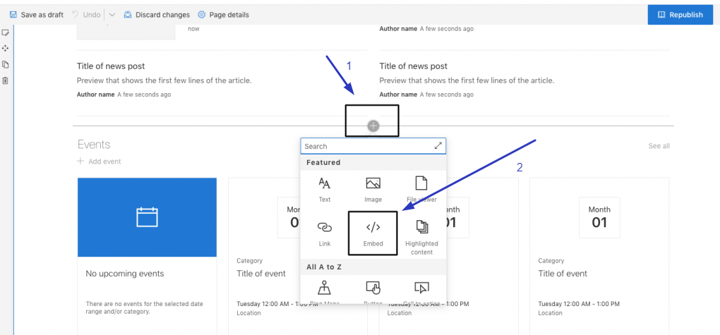 embed on your sharepoint website