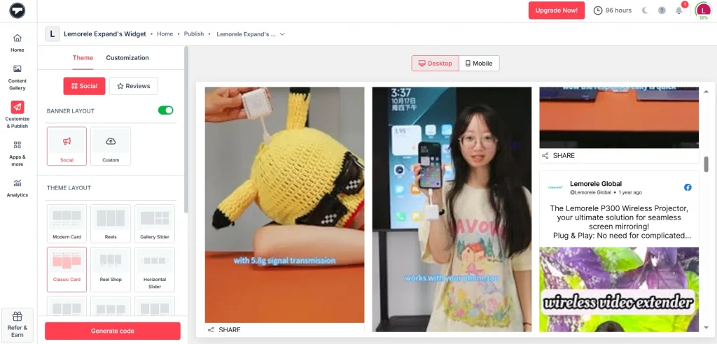 customize the facebook feed