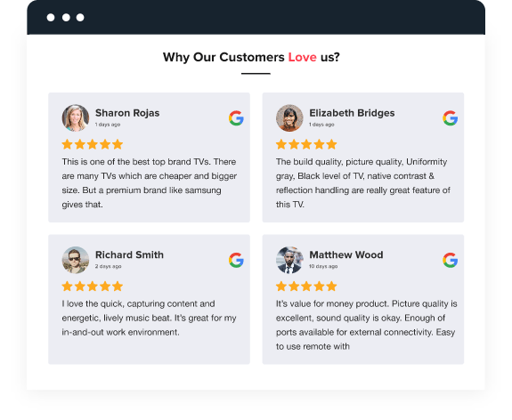 google rating widget