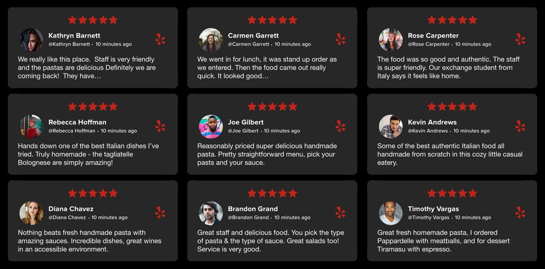 Embed Yelp reviews widget