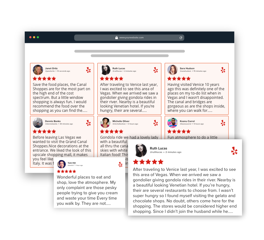 embed yelp reviews widget on html