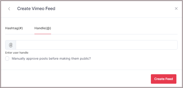 Embed Vimeo Feed by Handle