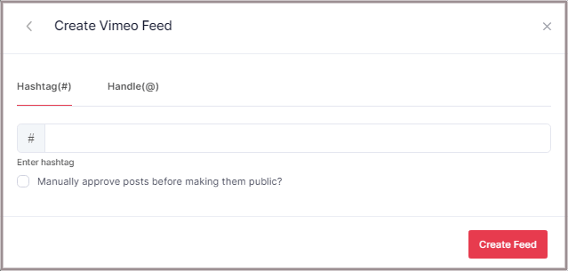 Embed Vimeo Feed by Hashtags