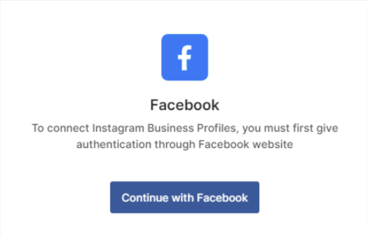 Continue with Facebook Account