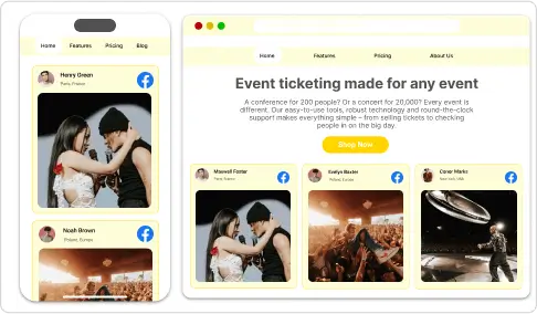 widget facebook réactif pour site web2x